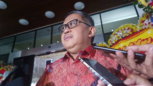 Hasto Kristiyanto Sekjen PDIP dalam perayaan ulang tahun ke-58 Lemhannas di Jakarta Pusat, Sabtu (20/5/2023). Foto: Thomas Bosco/kumparan