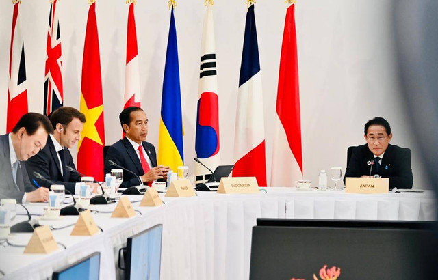 Presiden Joko Widodo di KTT G7 Hiroshima. Foto: Laily Rachev/Biro Pers Sekretariat Presiden