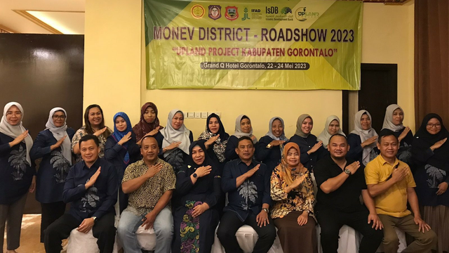 Dinas Pertanian Kabupaten Gorontalo menggelar Monev District Roadshow 2023 di Hotel Grand Q Kota Gorontalo. Selasa (23/5). Foto: Dok banthayo
