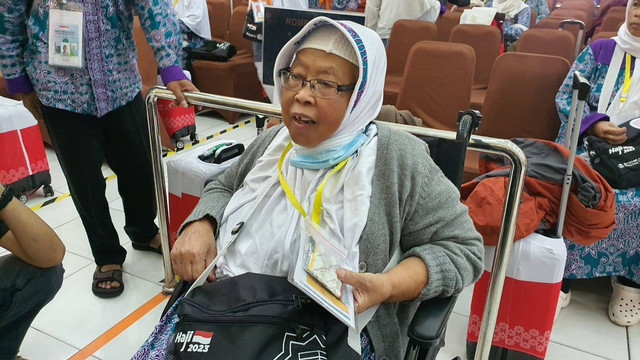 Jemaah haji asal Garut bernama Rukmanah (84 tahun). Foto: Dok. kumparan