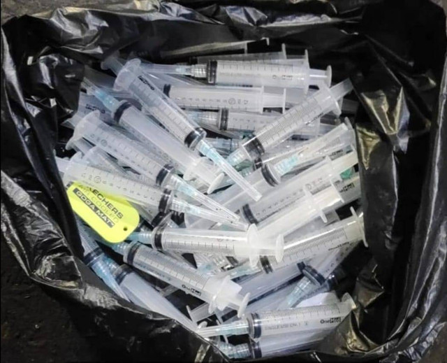 Ilustrasi jarum suntik bekas pakai. Foto: Dok. Istimewa