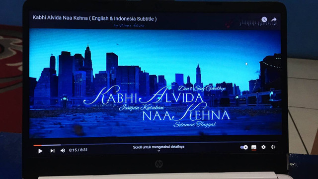 dokumentasi pribadi/nonton film Kabhi Alvida Naa Kehna