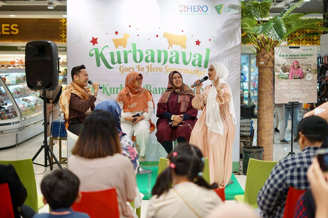 Kick Off “Kurbanaval Goes To Hero Supermarket: Satu Kurban Banyak Kebaikan” yang digelar pada Sabtu (27/5/2023), di HERO Supermarket Pondok Indah Mall Jakarta.