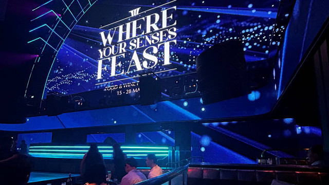 Marquee, superclub di Marina Bay Sands Singapore, menyajikan Marquee Experiential Dining berkonsep sensory dinner.  Foto: Selfy Momongan/kumparan