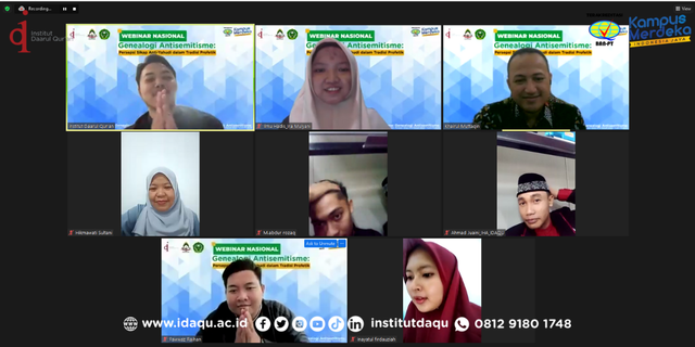 Kegiatan Webinar Nasional, sumber dokumentasi Idaqu