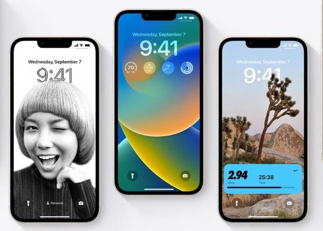 Ilustrasi cara menghapus wallpaper di iPhone iOS 16. Foto: Apple. 