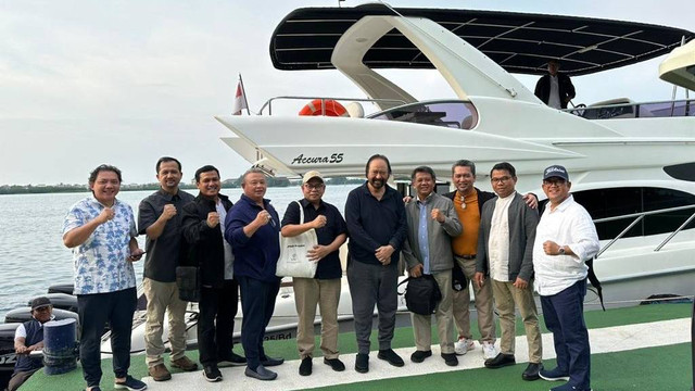 Petinggi Koalisi Perubahan (PKS, NasDem, Demokrat) berkumpul di Pulau Kaliage, Kepualauan Seribu, Jumat (26/5/2023). Foto: Dok. Istimewa