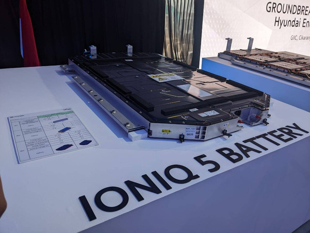 Groundbreaking Ceremony fasilitas perakitan baterai mobil listrik oleh PT Hyundai Energy Indonesia (HEI) di Cikarang, Bekasi, Jawa Barat (31/5/2023). Foto: Sena Pratama/kumparan