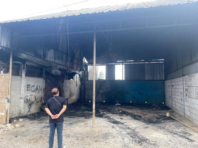 Lokasi kebakaran di Kelurahan Sumberejo, Kemiling, Kota Bandar Lampung. | Foto: Sinta Yuliana/Lampung Geh