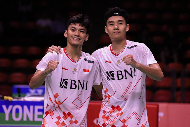 Bagas Maulana/Shohibul Fikri di babak 16 besar Thailand Open 2023 di Indoor Stadium Huamark, Bangkok, Thailand, pada Kamis (1/6). Foto: Dok. PBSI