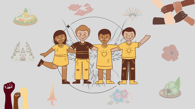 Ilustrasi harmoni dalam keberagaman. Sumber foto: Aisyah Cahya Argiyanti