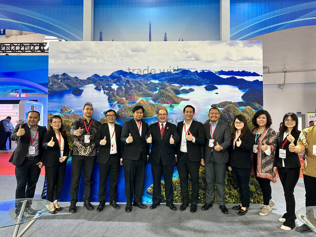Produk perikanan dan hasil laut Indonesia pada kegiatan pameran China (Fuzhou) International Fisheries Expo (FIFE). Foto: KBRI Beijing.
