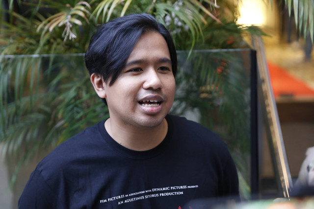 Artis Joshua Suherman hadir di konferensi pers film Kutukan Sembilan Setan di Epicentrum, Jakarta, (5/6/2023). Foto: Agus Apriyanto