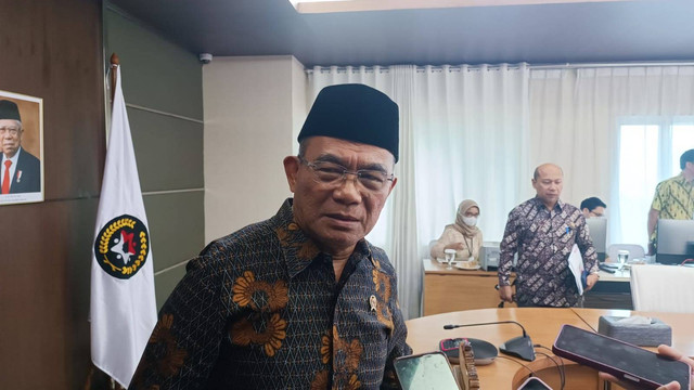 Muhadjir Effendy usai rapat evaluasi Ibadah Haji 2023, Selasa (6/6). Foto: Thomas Bosco/kumparan