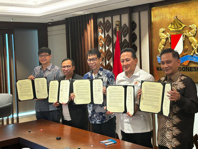 Penandatanganan MOU Jenama Lab di Menara Kadin, Rabu (7/6/2023). Foto: Nabil Jahja/kumparan