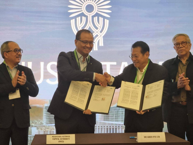 Otorita IKN tanda tangani non-disclosure agreement (NDA) dengan dua perusahaan di Singapura. Foto: Otorita IKN.