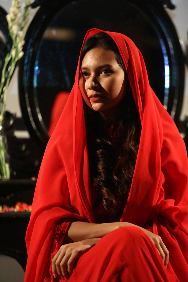 Artis Indah Permatasari saat konferensi pers jelang syuting film Si Manis Jembatan Ancol 2 di Kuningan, Jakarta, Kamis (8/6/2023). Foto: Dok. Agus Apriyanto