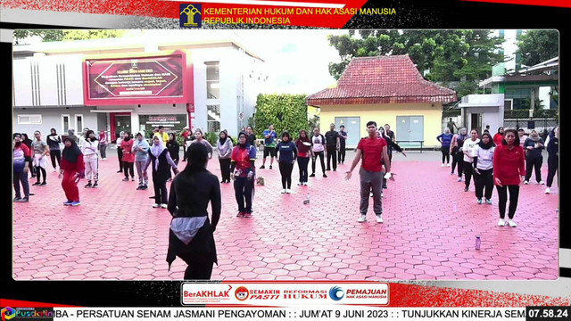 Rupbasan Mojokerto Mengikuti Senam, Zumba, dan Dance Virtual Gaya Hidup Sehat (Foto:HumasRupMoker)