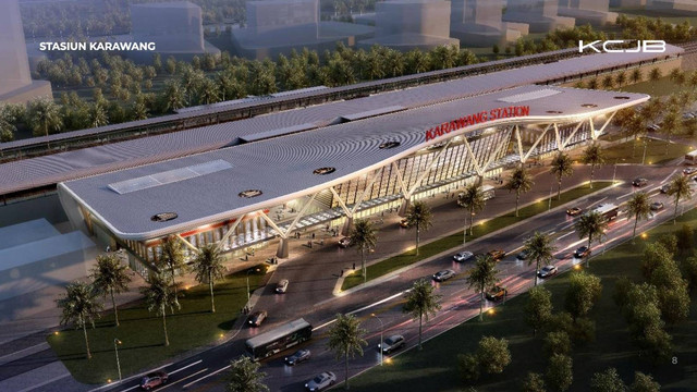 Hadirkan Stasiun Kereta Api Cepat di Karawang, KCIC terima penghargaan. Foto: Dok. KCIC