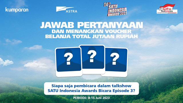kuis kumparan menebak narasumber di episode 3 podcast SATU Indonesia Awards Bicara. Dok. kumparan. 