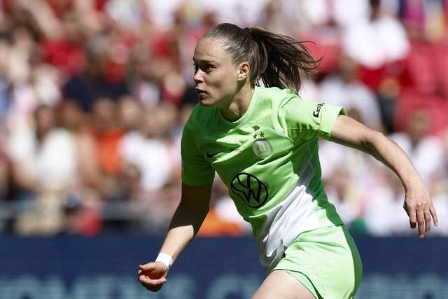 Pemain Wolfsburg, Ewa Pajor. Foto: Kenzo Tribouillard/AFP