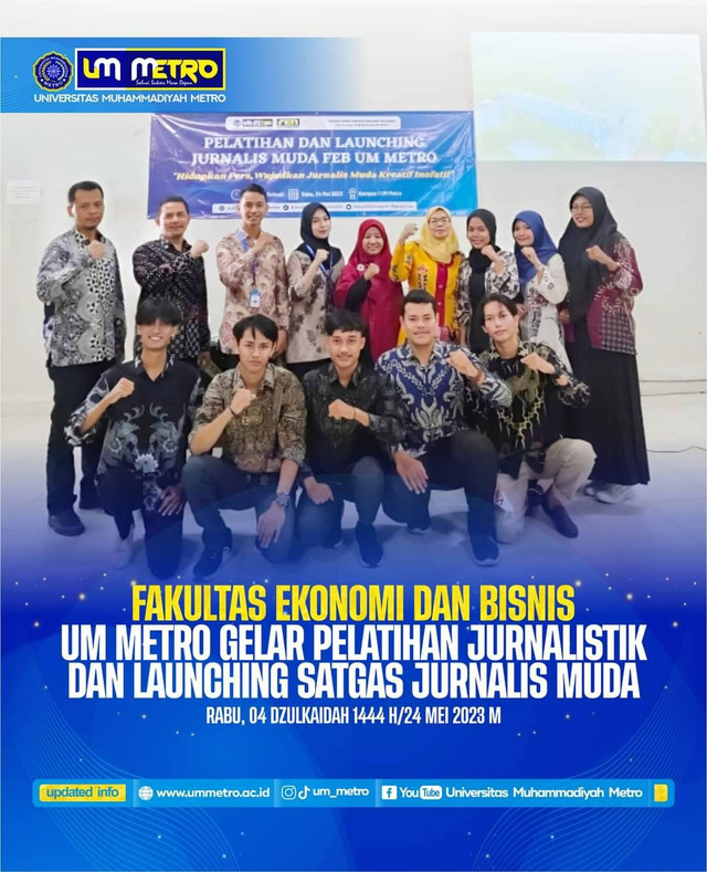 launching Satuan Tugas Jurnalis Muda di Gedung C. R.3.7, Rabu (24/5/2023). Sumber gambar: ig jurnalismuda_febummetro