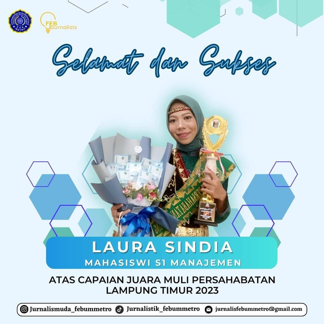 Mahasiswi FEB UM Metro Sabet Juara Persahabatan Muli Lampung Timur. Sumber gambar: ig jurnalismuda_febummetro