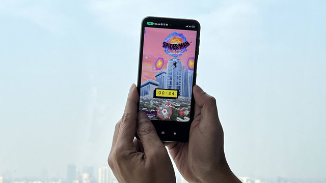 Ilustrasi filter TikTok MandiriXSpiderverseID. Foto: Dok. Bank Mandiri 