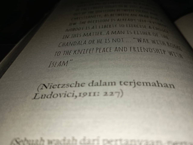 Ilustrasi buku "Nietzsche: Sebuah Biografi", hal. 182. Karya Emhaf/ foto: dok pribadi