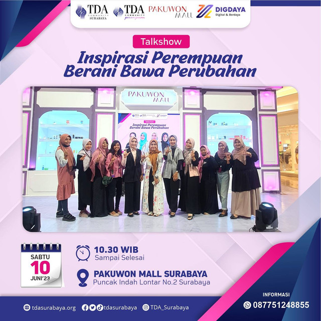 TDAP Surabaya X Pakuwon Mal Gelar Inspirasi Perempuan Berani Bawa Perubahan