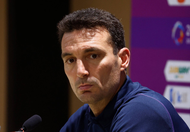 Pelatih Argentina, Lionel Scaloni, usai melawan Australia dalam FIFA Matchday di China pada 15 Juni 2023. Foto: REUTERS/Thomas Peter
