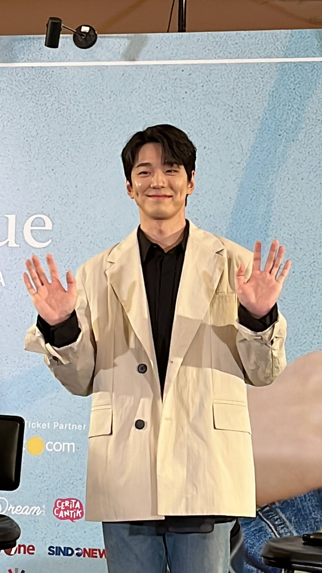 Acara konferensi pers fan meeting Smile With Kim Mingue di The Kasablanka Hall, Sabtu (17/6).  Foto: Ela Nurlaela/kumparan