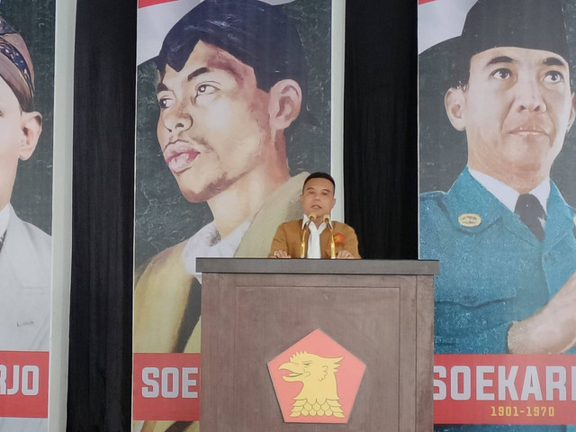 Ketua DPP Partai Gerindra Sufmi Dasco Ahmad di Konsolidasi Gerindra DKI Jakarta, Minggu (18/6).  Foto: Annisa Thahira Madina/kumparan