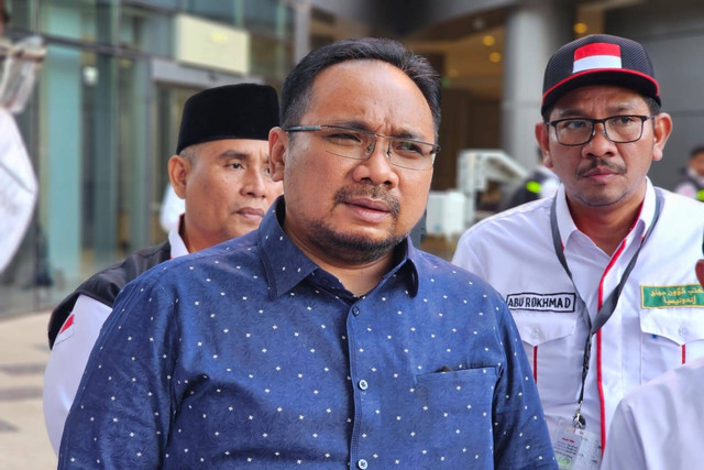 Menag Yaqut Cholil Qoumas tiba di Jeddah mengecek kesiapan puncak haji di Armuzna.  Foto: MCH 2023