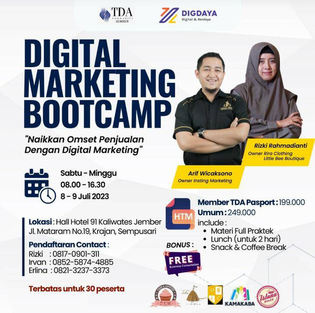 Komunitas TDA Jember Akan Gelar Workshop Digital Marketing