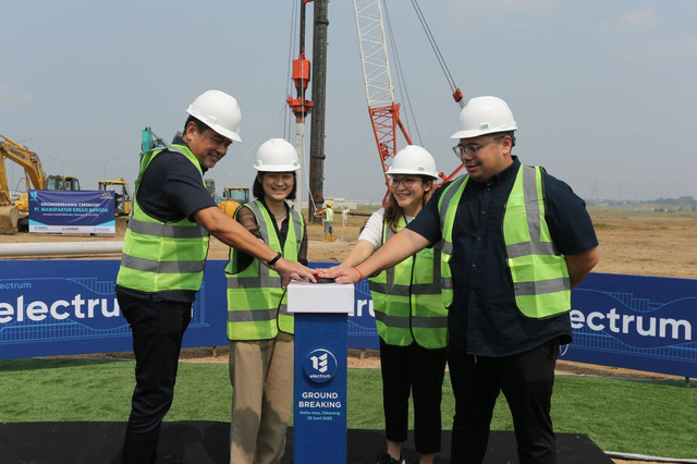 Suasana Groundbreaking Pabrik Motor Listrik Electrum di Cikarang, Jakarta Barat, Jumat (23/6/2023). Foto: Dok. Electrum