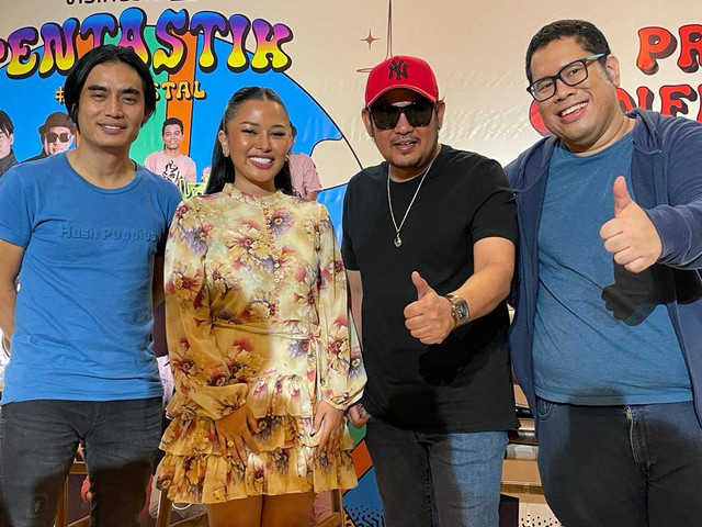 Setia Band dan Mutia Ayu di konferensi pers Pentastik. Foto: Alexander Vito/kumparan