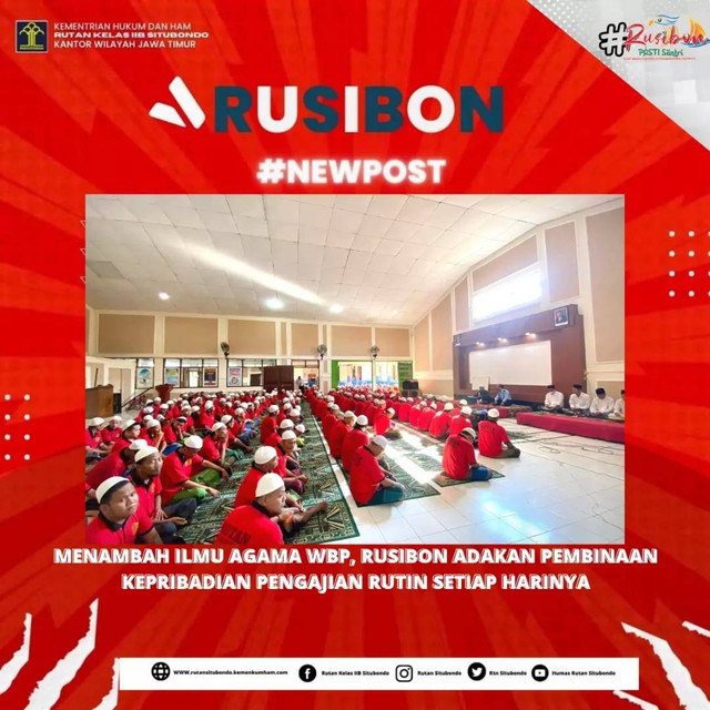 Menambah Ilmu Agama bagi WBP ,Rutan Situbondo Adakan Pengajian rutin