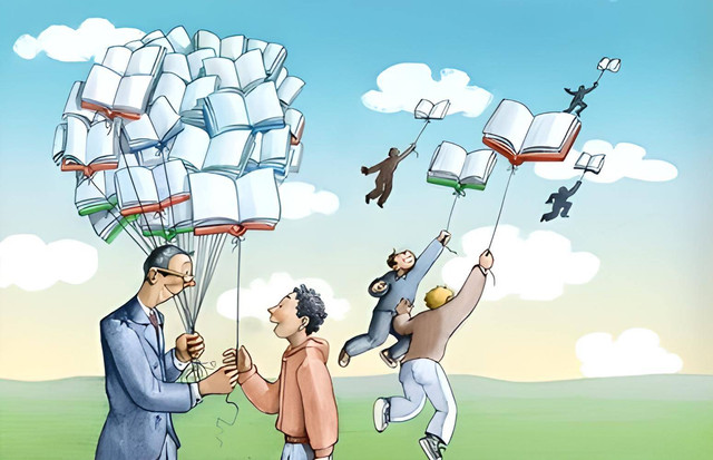 Ilustrasi pemimpin adalah pembaca dan penulis. Foto: nuvolanevicata/Shutterstock