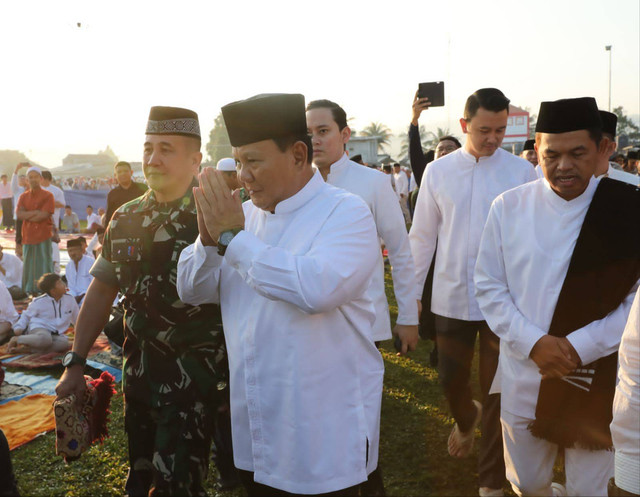 Prabowo Salat Idul Adha. Foto: Dok. Istimewa