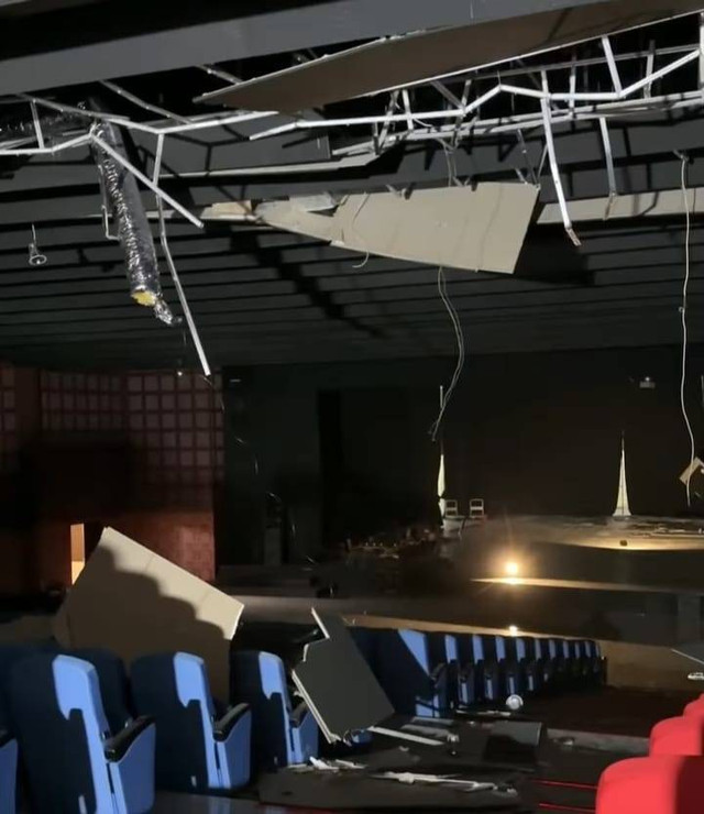 Salah satu bangunan yang terdampak gempa. Foto: Twitter/@TRCBPBDDIY