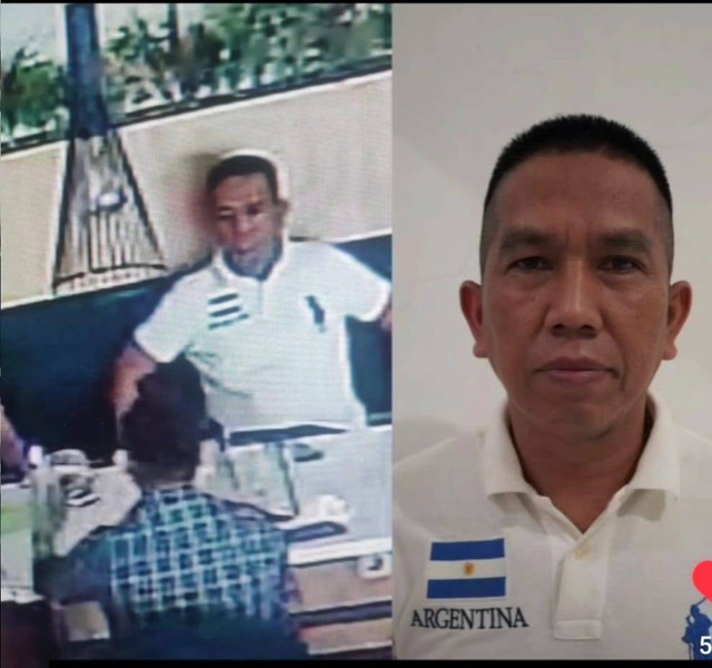 Tangkapan layar rekaman CCTV AKBP Achiruddin duduk di sebuah cafe. Foto: Dok. Istimewa