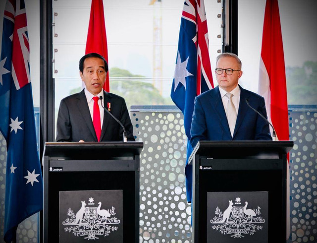 Presiden Joko Widodo dan Perdana Menteri (PM) Anthony Albanese menggelar Annual Leaders' Meeting di Taronga Center, Taronga Zoo, Sydney, Selasa, 4 Juli 2023. Foto: Muchlis Jr/Biro Pers Sekretariat Presiden