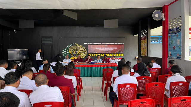 Rutan Masohi Sambut Kedatangan Rombongan Kanwil Kemenkumham Maluku