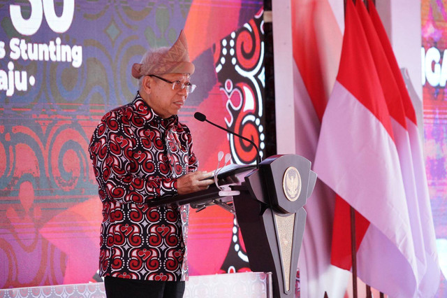 Wakil Presiden Ma'ruf Amin di Hari Keluarga Nasional ke-30, Kamis (6/7/2023). Foto: Dok. BPMI Setwapres