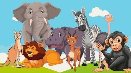 Gambar 1. Ilustrasi binatang yang sering ada dalam fabel. Foto: Shutterstock.com