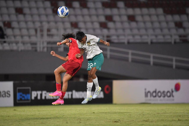 Laga Timnas Indonesia vs Timnas Laos di Piala AFF U19 Wanita  Foto: PSSI