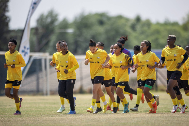 Timnas Wanita Afrika Selatan. Foto: Michele Spatari/AFP