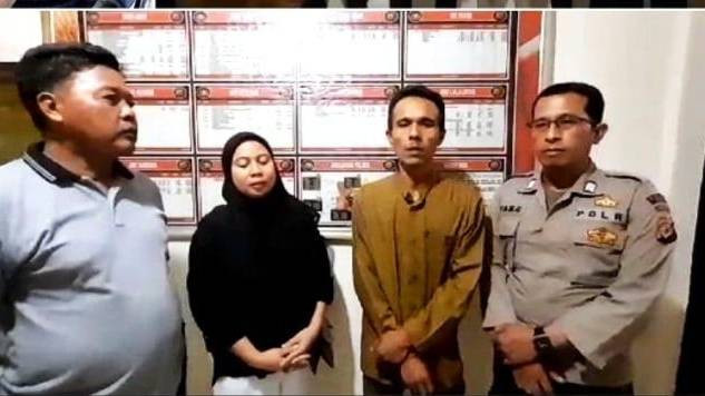 Mediasi antara Anggi Anggraeni (21) dan Fahmi Husnaeni (25) di Polsek Rancabungur, Kabupaten Bogor. Foto: Dok. Istimewa