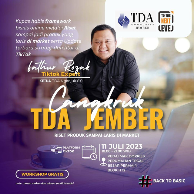 Kupas Tuntas Bisnis, Komunitas TDA Jember Akan Gelar Cangkruk